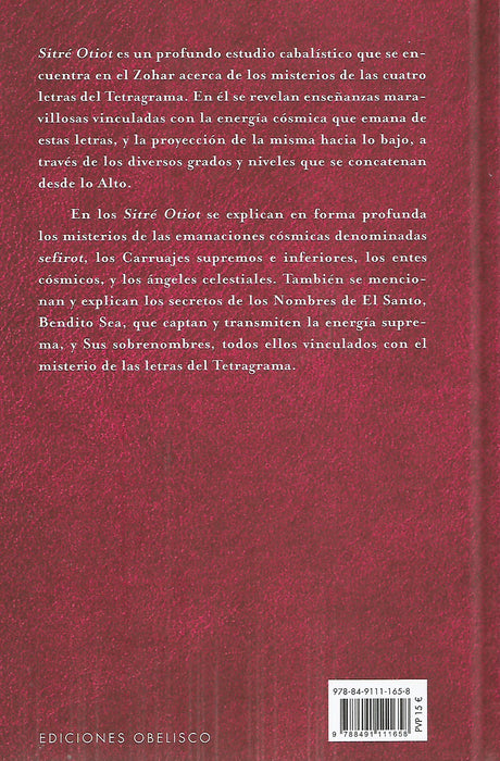 Sitré Otiot | El Secreto De Las Letras Del Tetragrama